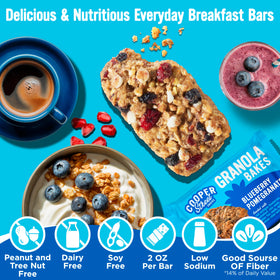 Cooper Street Granola bar half-broken to show soft-baked, chewy texture.