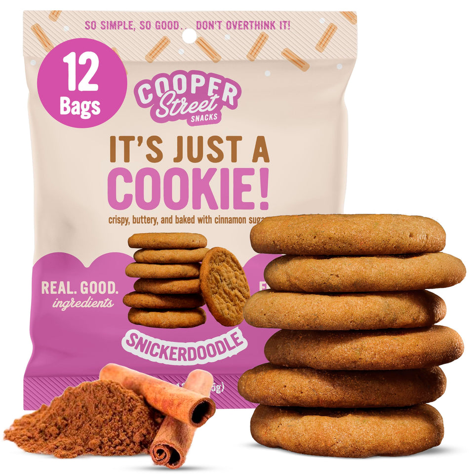 Cooper Street It's Just a Cookie Snickerdoodle 12-pack for school lunches and on-the-go snacking.
