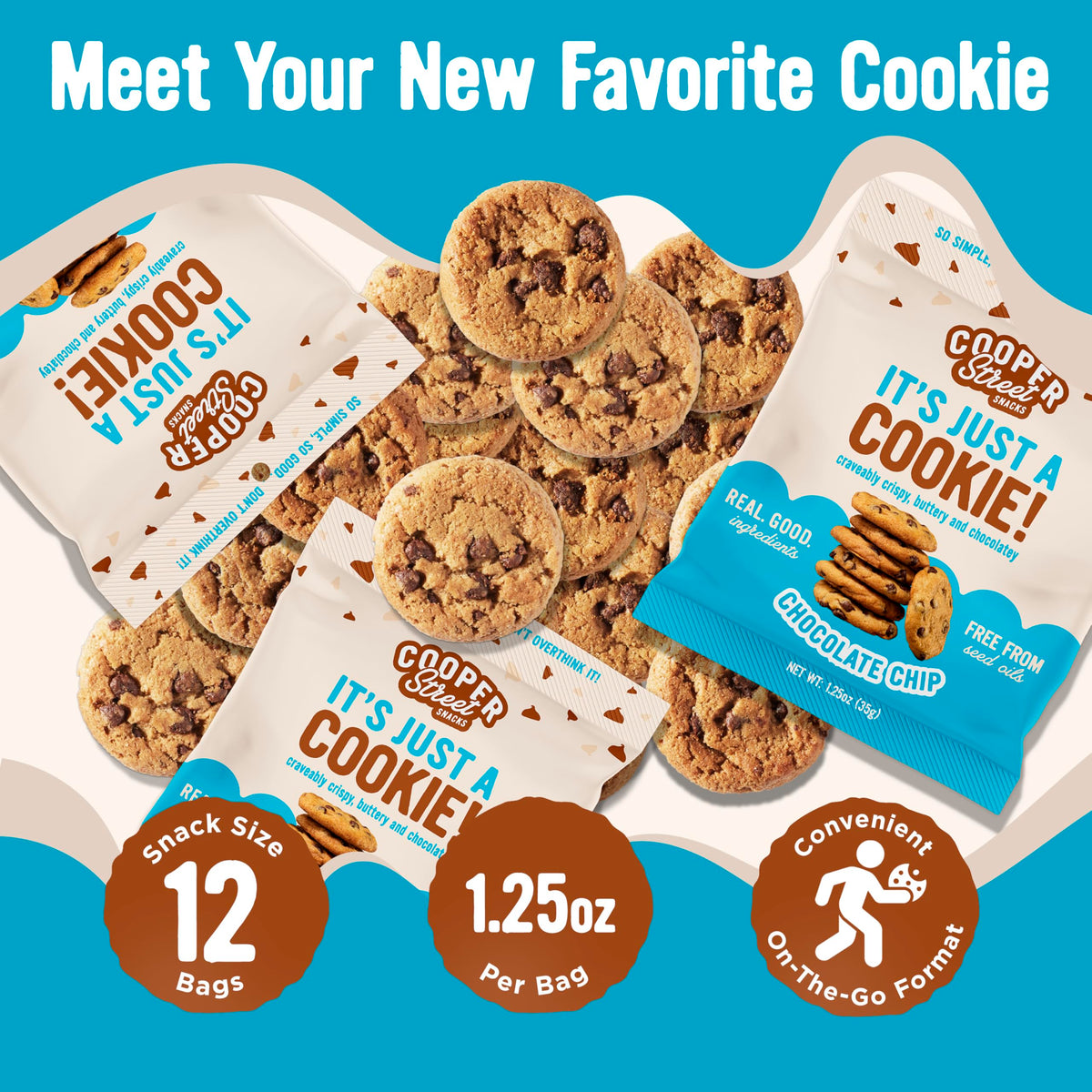 COOPER STREET It's Just a Cookie thin crispy butter cookie ideal for dunking in milk