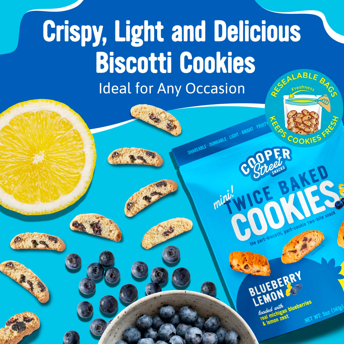 Cooper Street mini biscotti ideal for coffee dunking