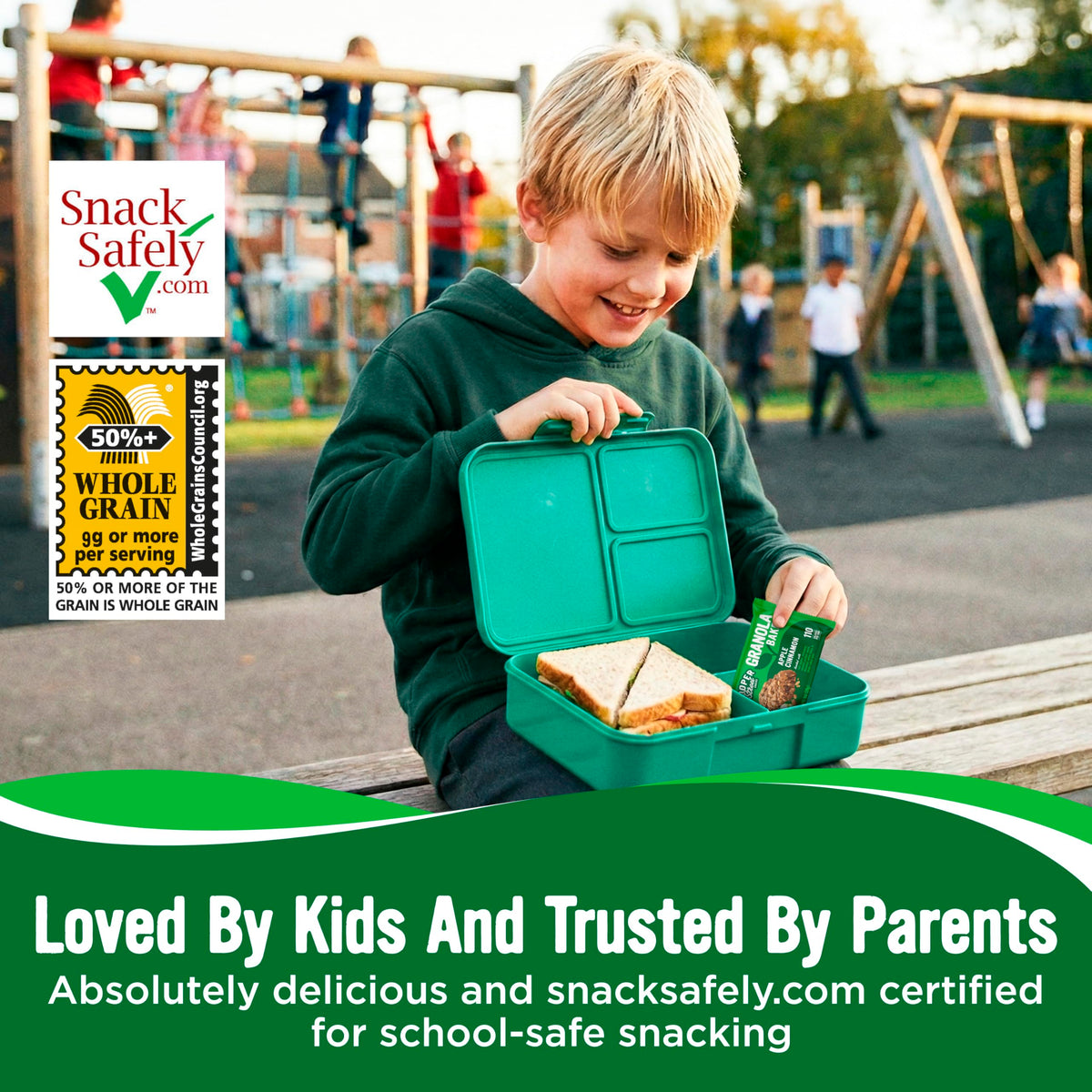 COOPER STREET nut-free dairy-free label indicating allergy-friendly snack