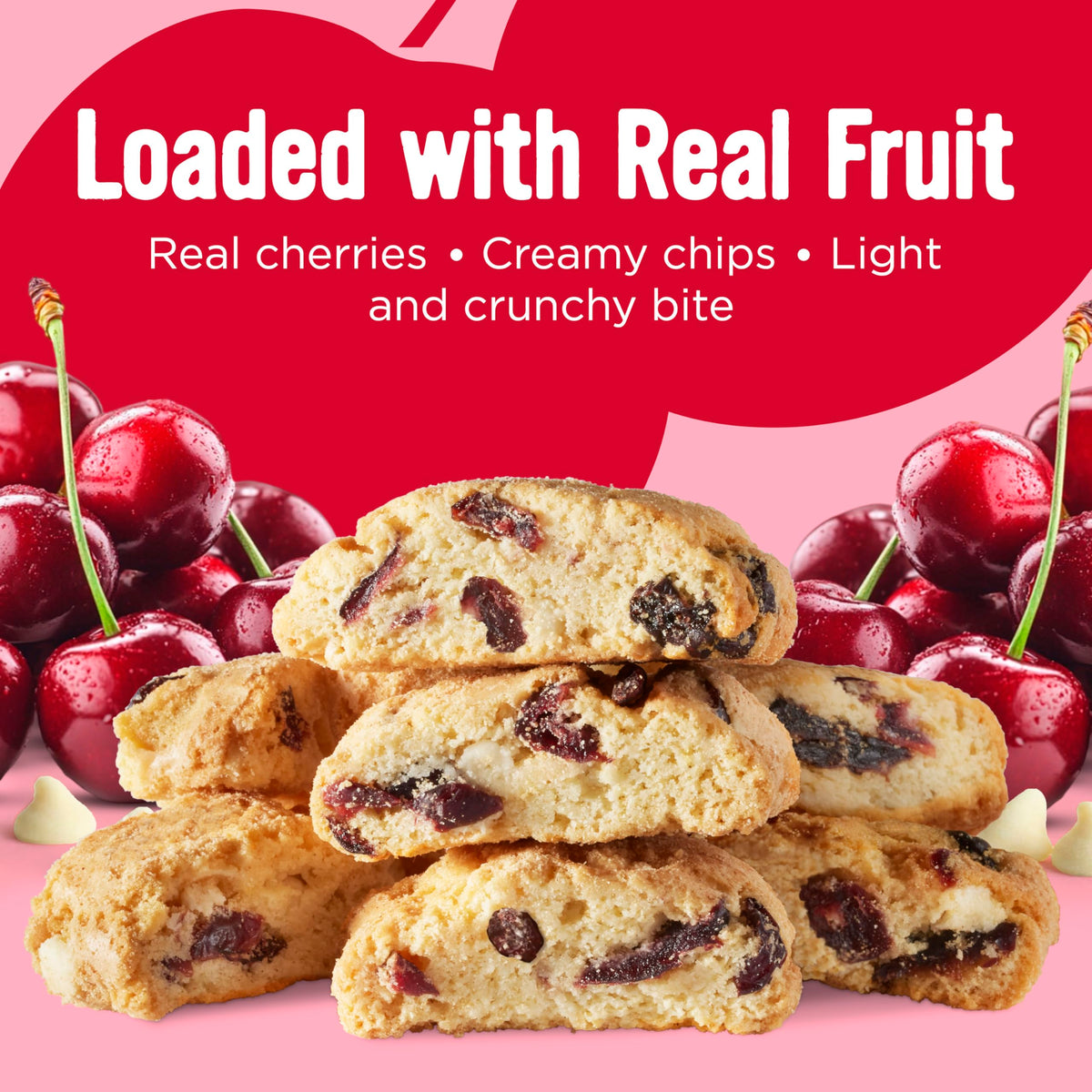 Cooper Street biscotti reveals real Michigan cherries and white chips for flavor.