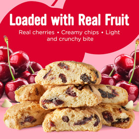 Cooper Street biscotti reveals real Michigan cherries and white chips for flavor.