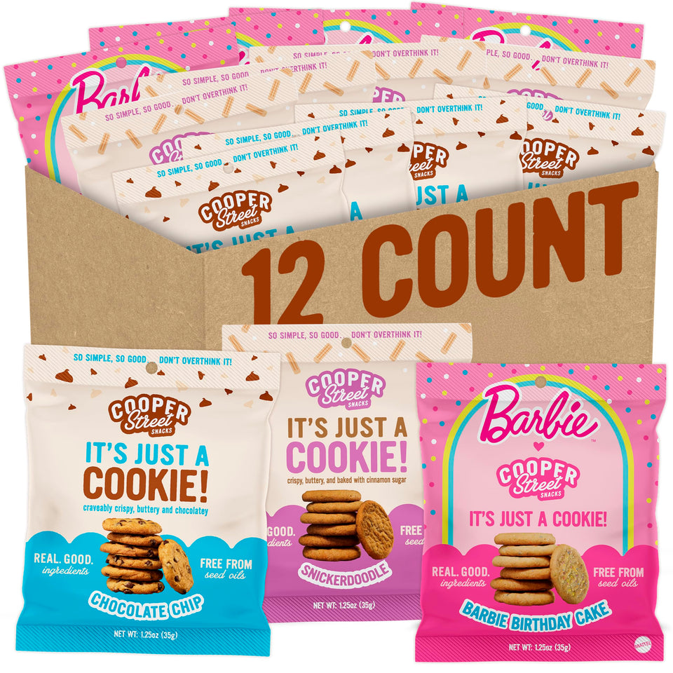 Cooper Street Its Just a Cookie 12-pack front view for easy lunchbox sharing