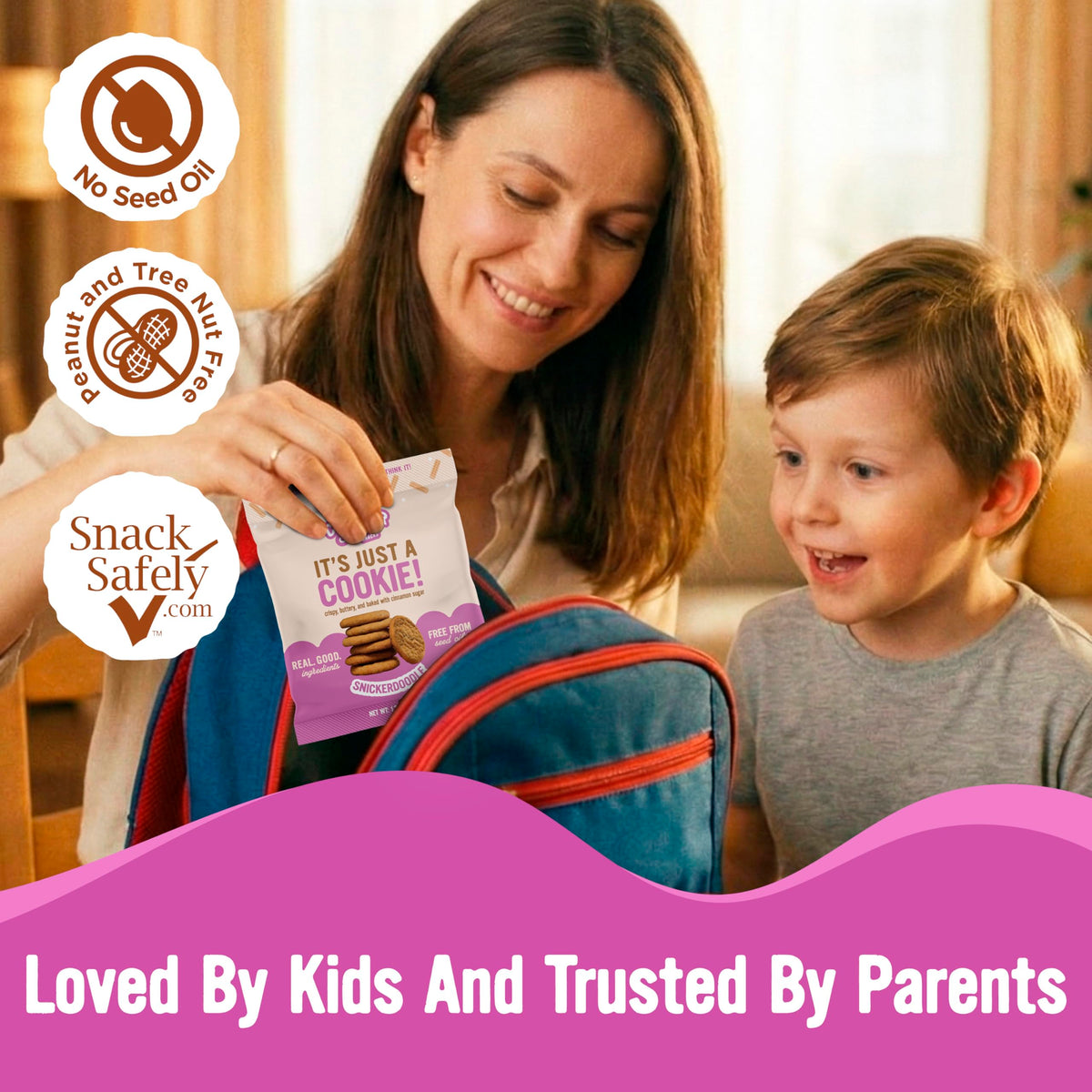 Cooper Street SnackSafely certified cookie is ideal for classroom lunchboxes.