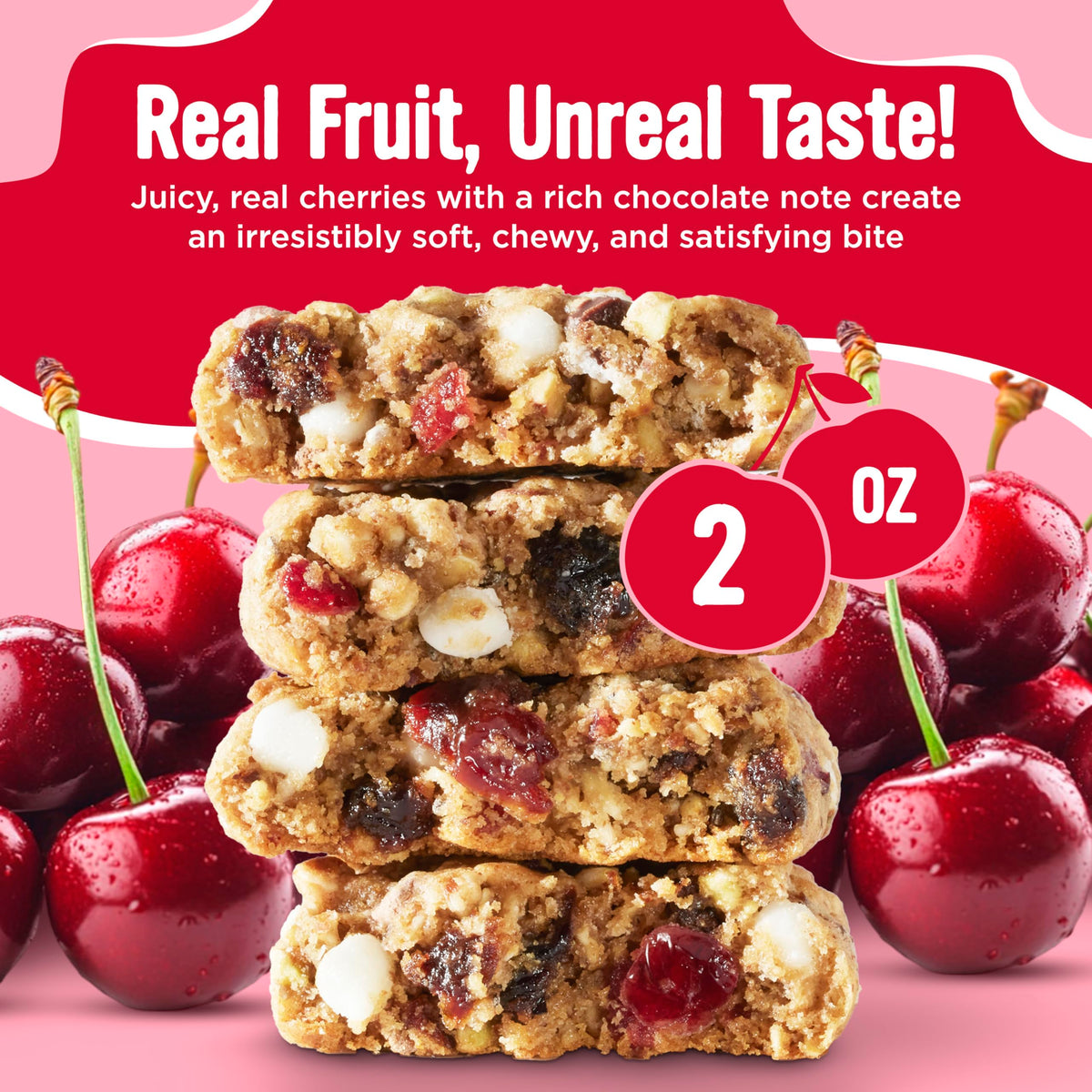Cooper Street soft baked chewy texture shows moisture for easy chewing.