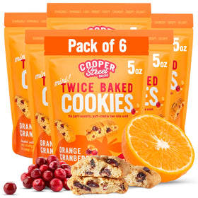 Cooper Street twice-baked orange cranberry biscotti mini for coffee dunking.