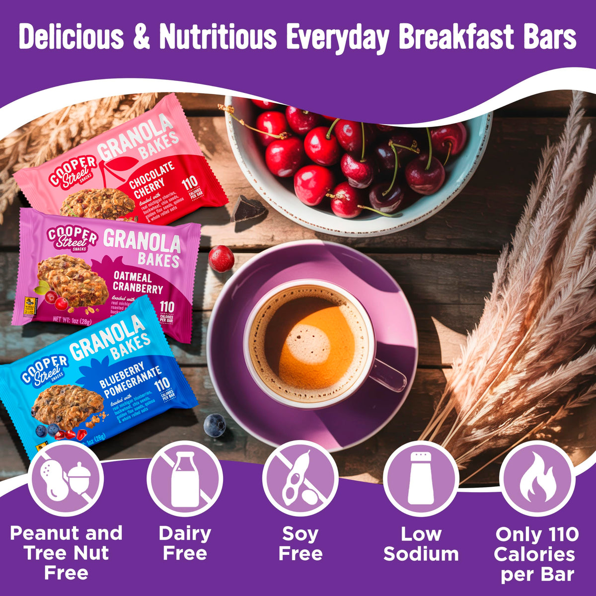 Wholesome oats and seeds mix conveys natural energy for breakfast