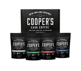 Cooper's Cask Bourbon Colombian pack shot highlighting gift-ready presentation