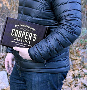 Cooper's Cask Coffee dark chocolate cherry notes enhance espresso and drip brews.