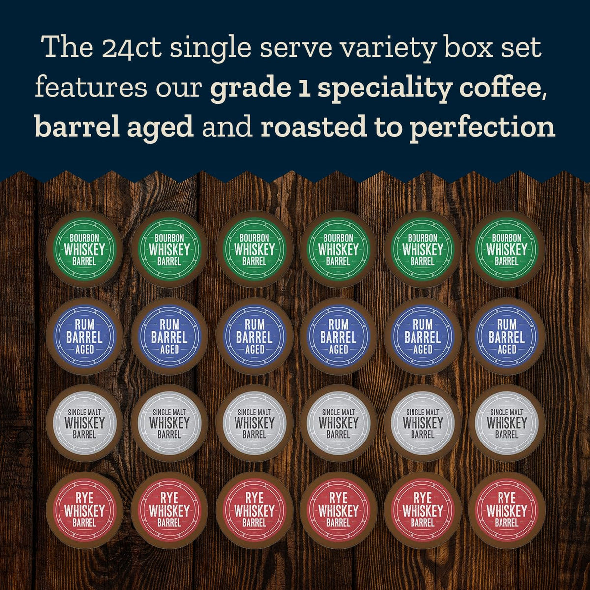 Cooper’s Cask coffee pod box open scene highlights convenient single-serve portions