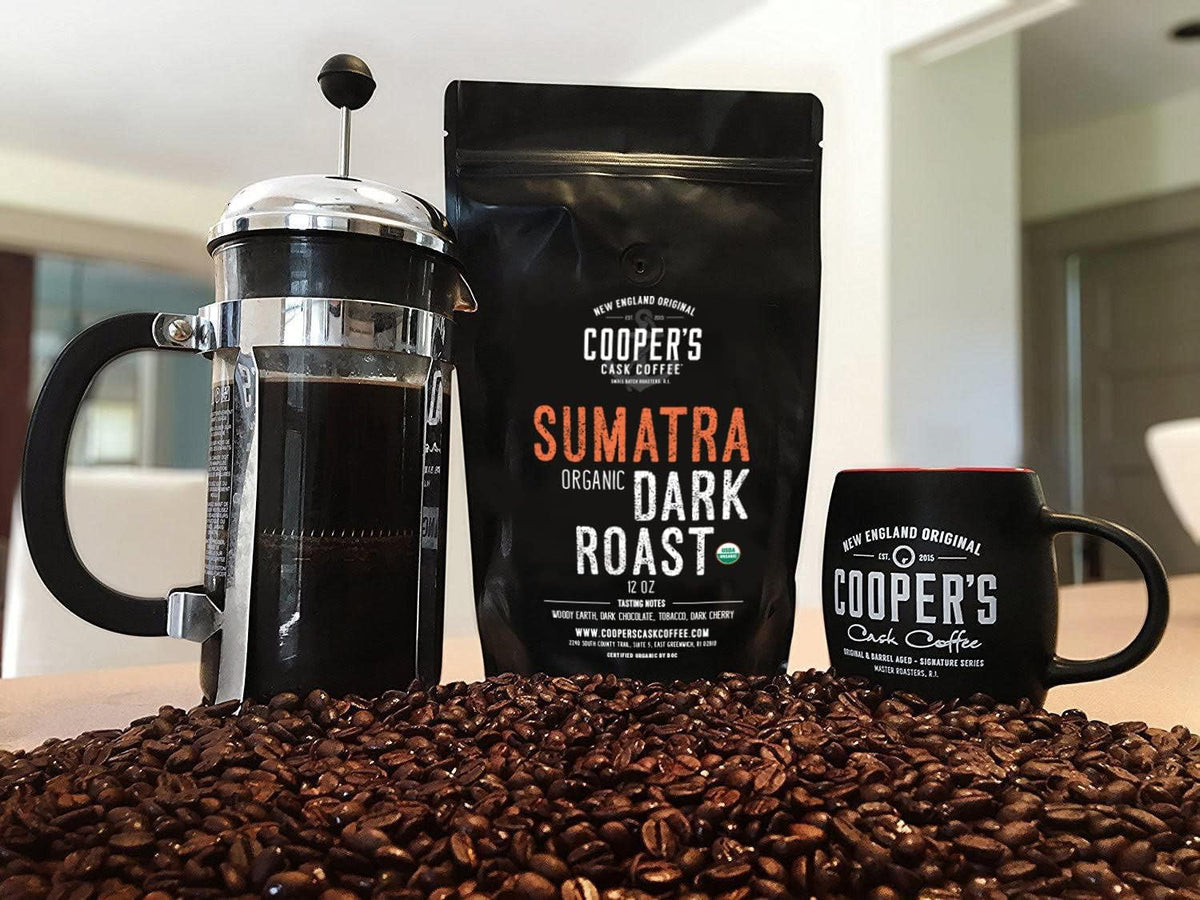 Cooper's Cask Coffee small-batch roast ensures consistent flavor across batches.