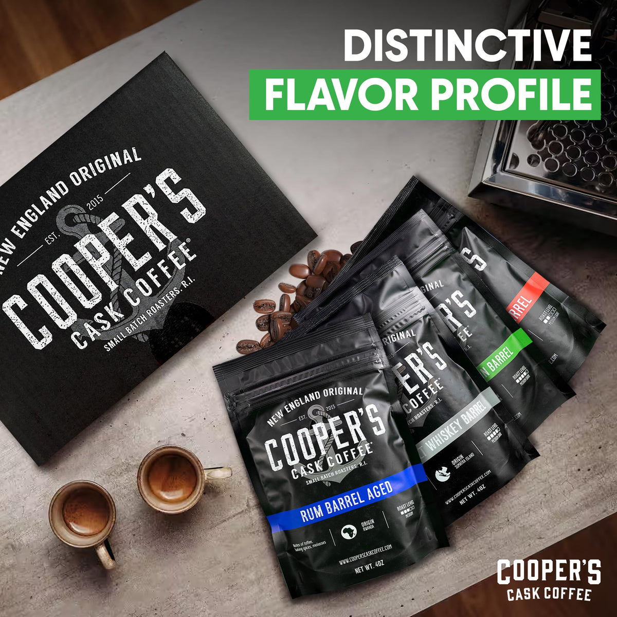 Cooper's Cask Freshness seal on resealable bag preserves flavor