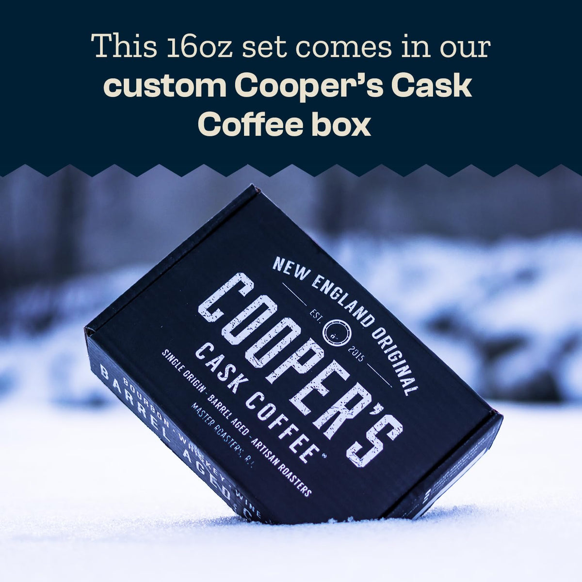 Cooper's Cask gift box presentation with elegant packaging.