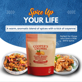 Cooper's Crumbs topping on casserole for crispy finish.