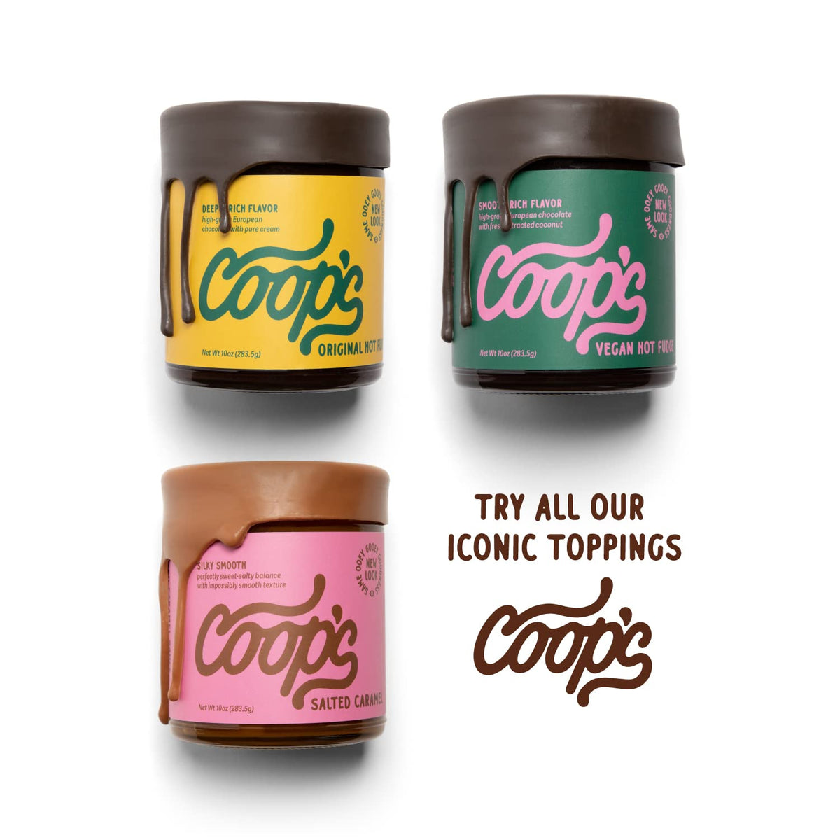 Coop's 2-pack 10-ounce jars ready for dessert.