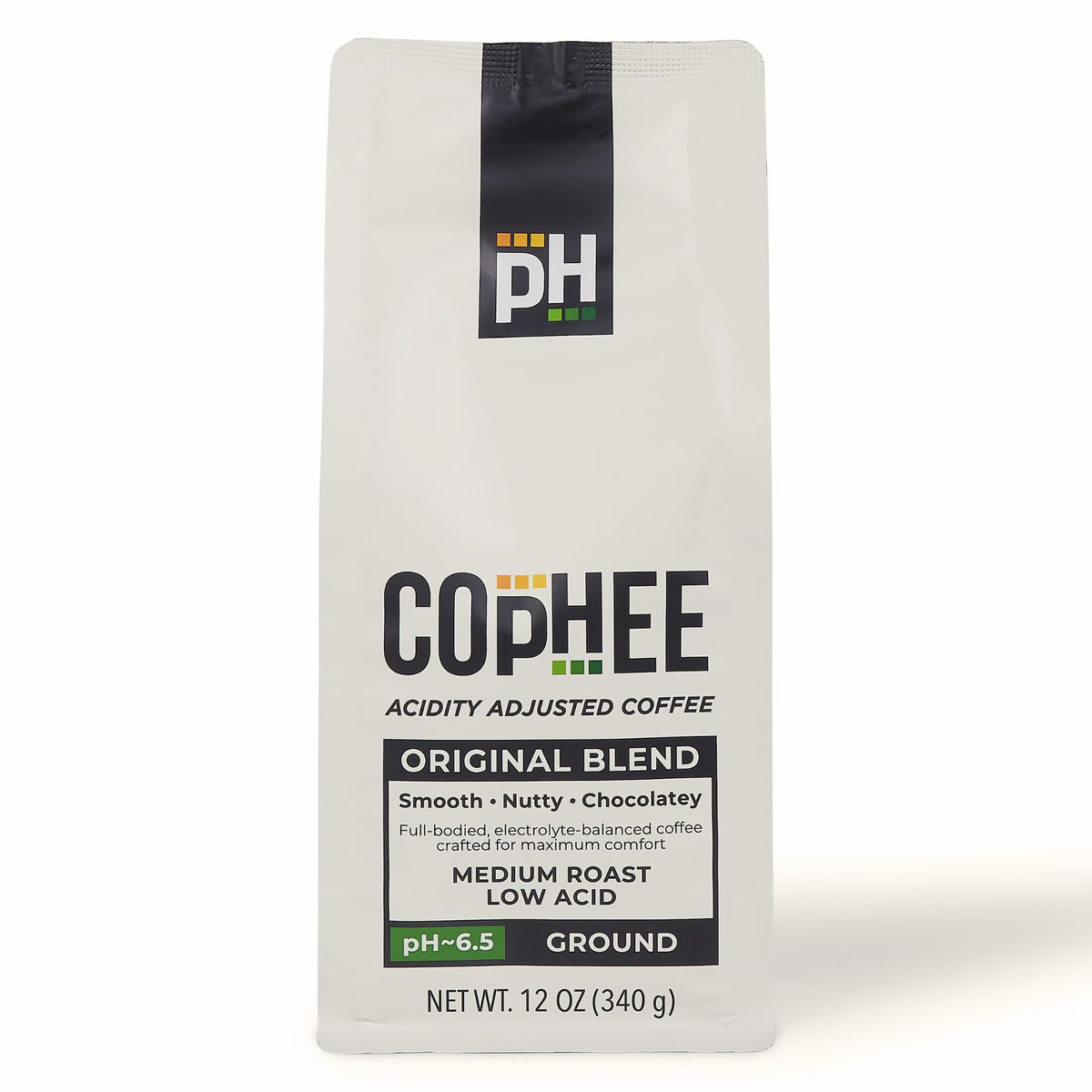 COpHEE Arabica beans highlight premium, non-GMO quality for aroma and taste.