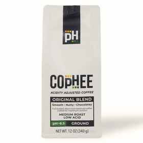 COpHEE Arabica beans highlight premium, non-GMO quality for aroma and taste.