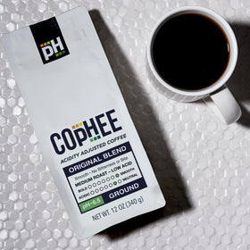 COpHEE Pour-over setup demonstrating easy, heartburn-friendly brewing.