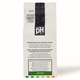 CopHEE pH-balanced coffee cup image showing smoother acidity and easy sipping.