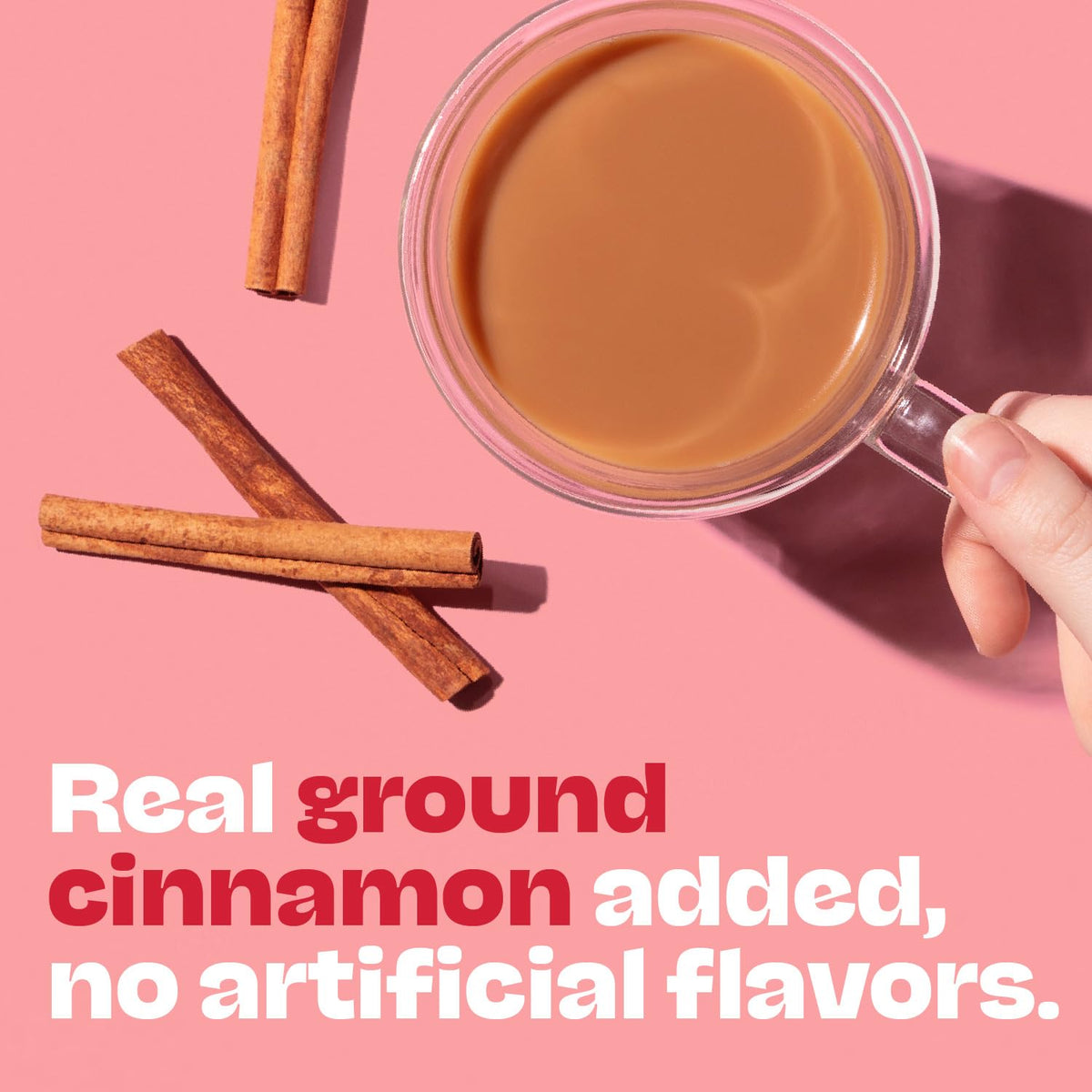 Copper Cow creamer packets mix into coffee for a creamy latte.