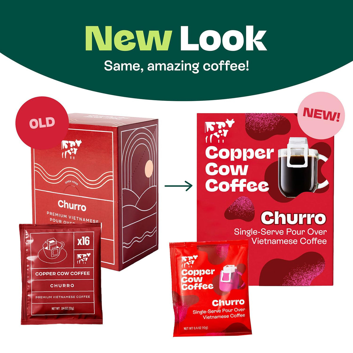 Travel-ready Copper Cow brew kit displayed for quick, mess-free coffee.