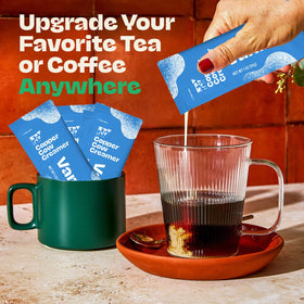 Copper Cow vanilla pour-over creamer packet elevates home brews.