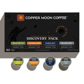 Copper Moon Blast Off light roast cup highlights energizing aroma and smooth finish