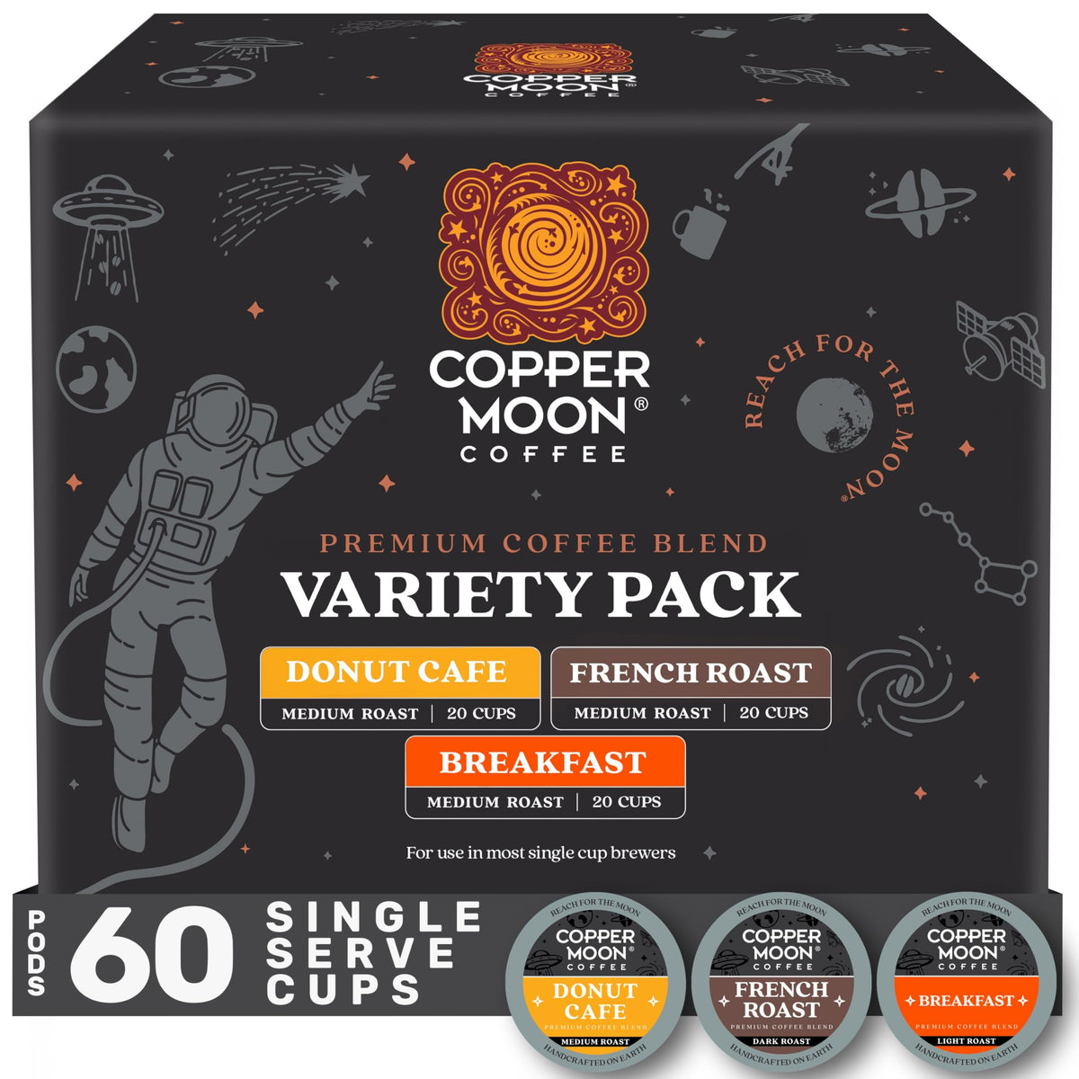 Copper Moon Breakfast variety pack pods for a smooth morning option