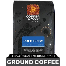Copper Moon coarse grind for cold brew illustrating smooth extraction
