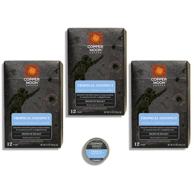 Copper Moon coffee bean close-up highlights premium Arabica quality and smooth body
