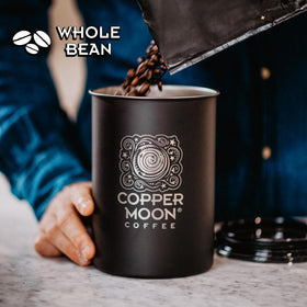 Copper Moon cup close-up revealing caramel and citrus notes