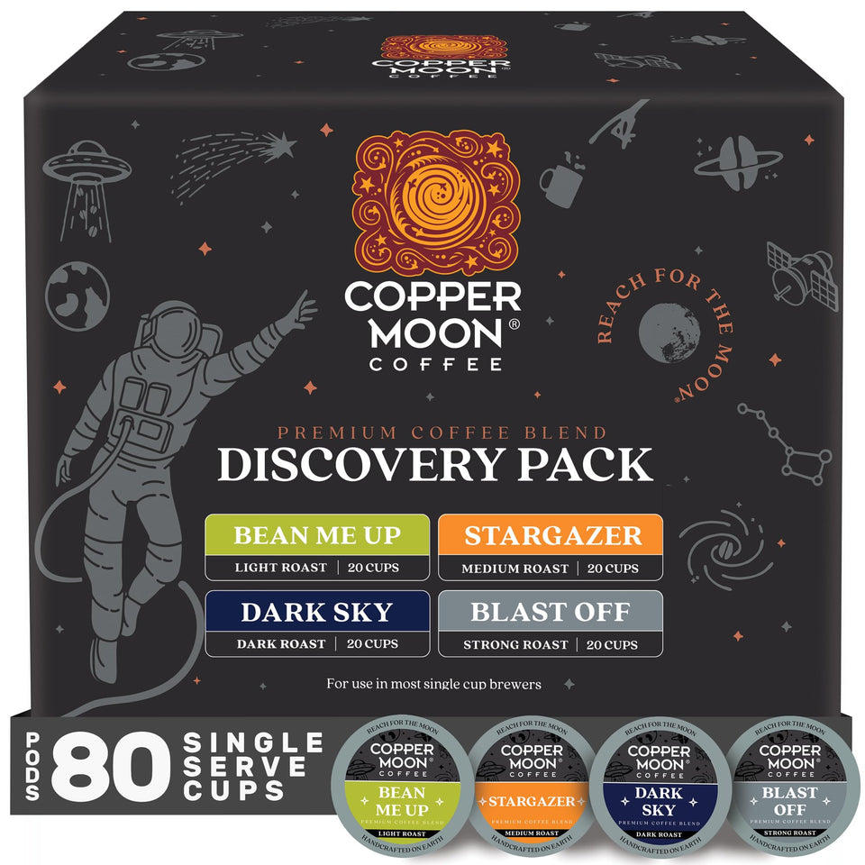 Copper Moon Discovery Pack box showcases tasting variety for exploring different roasts