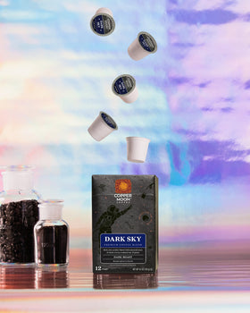 Copper Moon beans sourced from 17 countries at high elevation to elevate flavor.