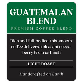 Copper Moon Antigua light roast whole beans close-up, rich color ready for grinding.