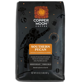 Copper Moon Southern Pecan Blend bag showing premium packaging for fresh coffee at home