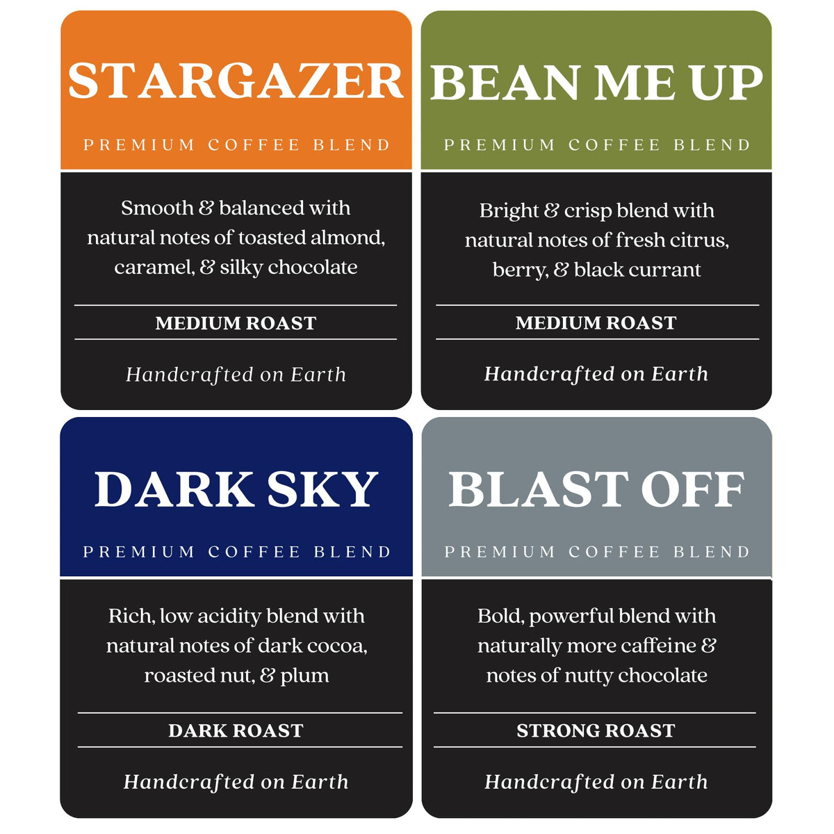 Copper Moon Stargazer medium roast cup emphasizes balanced flavor and vibrant aroma