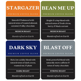 Copper Moon Stargazer medium roast cup emphasizes balanced flavor and vibrant aroma
