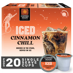 Copper Moon Cinnamon Chill coffee pod for Keurig brewers, ready for convenient brew.