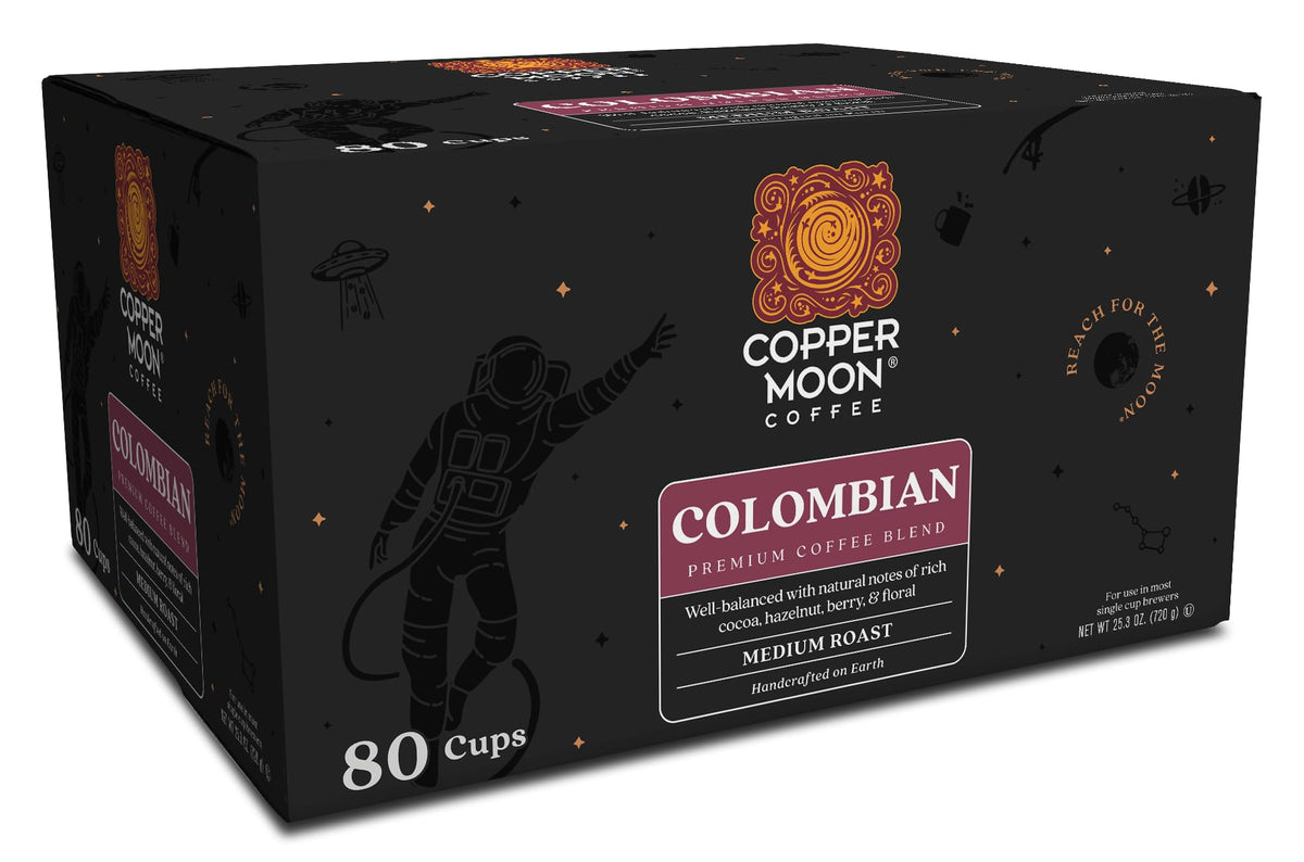 Copper Moon single-serve K-Cup pods ideal for quick, consistent mornings.