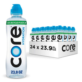 Core Hydration balanced bottle front view for on-the-go hydration.