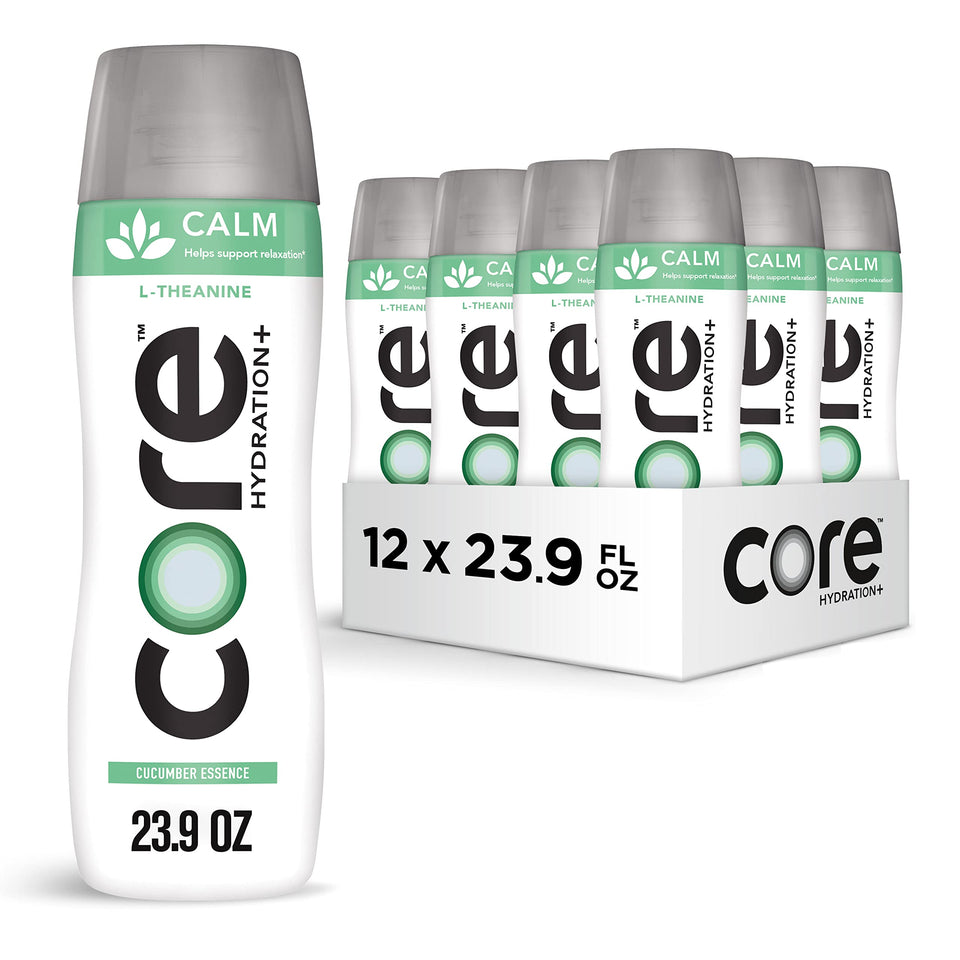 Core Hydration+ Calm bottle front view for on-the-go hydration.