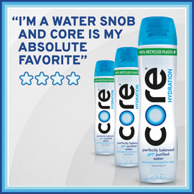 Core Hydration contoured bottle is easy to grip on the go.