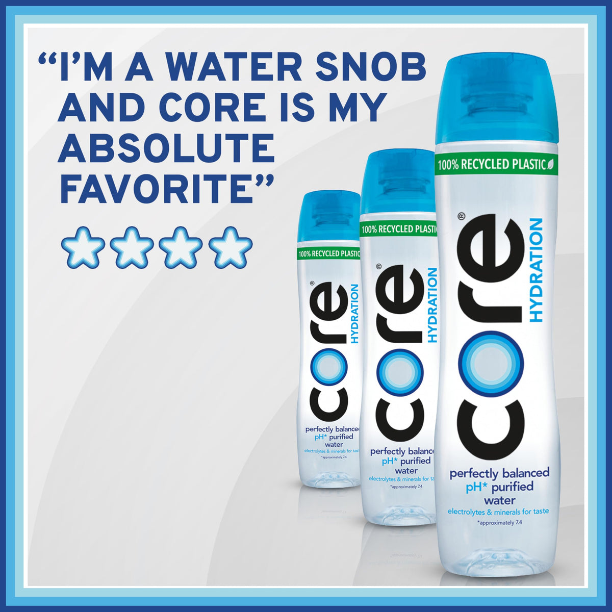Core Hydration easy-grip design for comfortable carry.