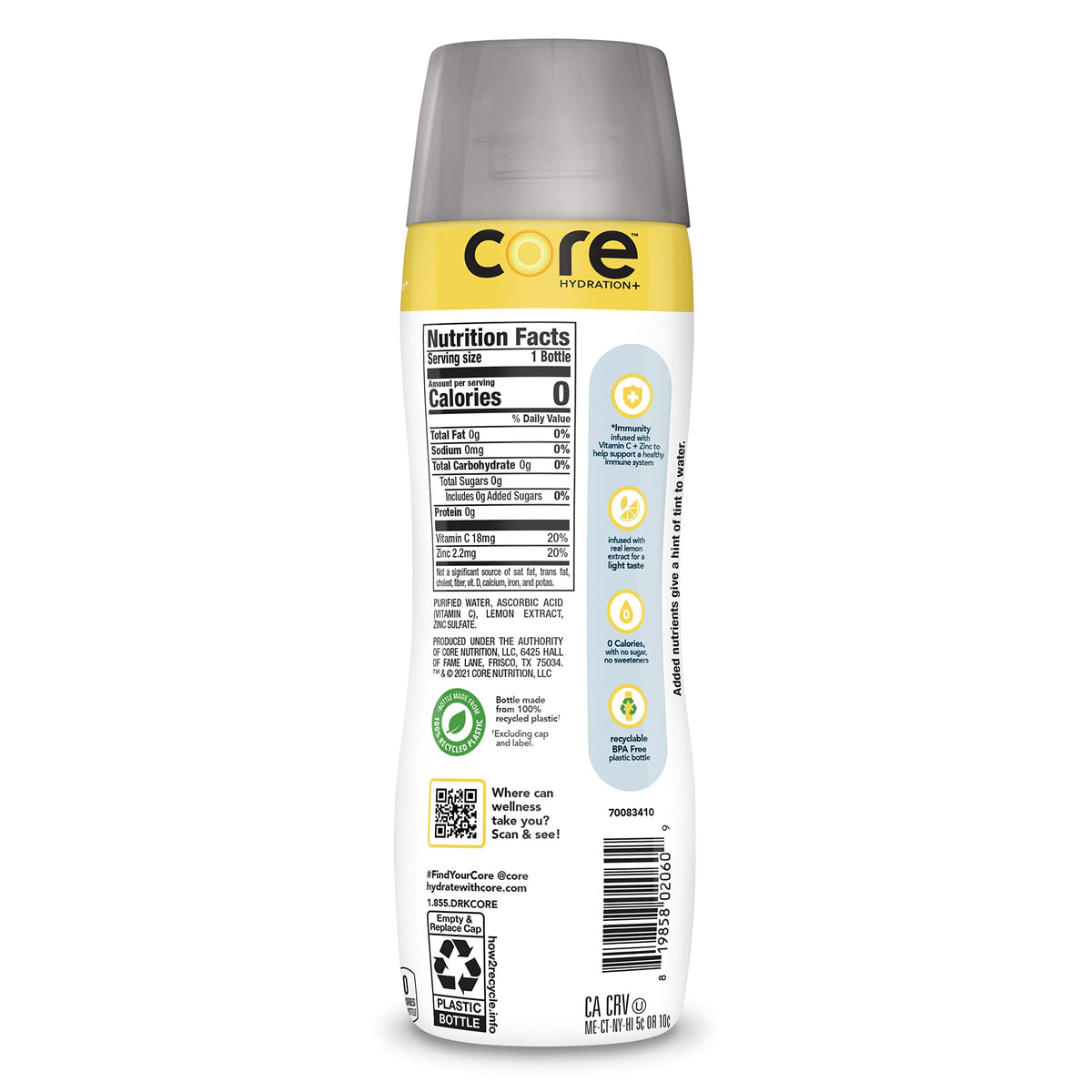 Core Hydration+ Immunity pack-12 keeps lemon-infused hydration within reach for teams.
