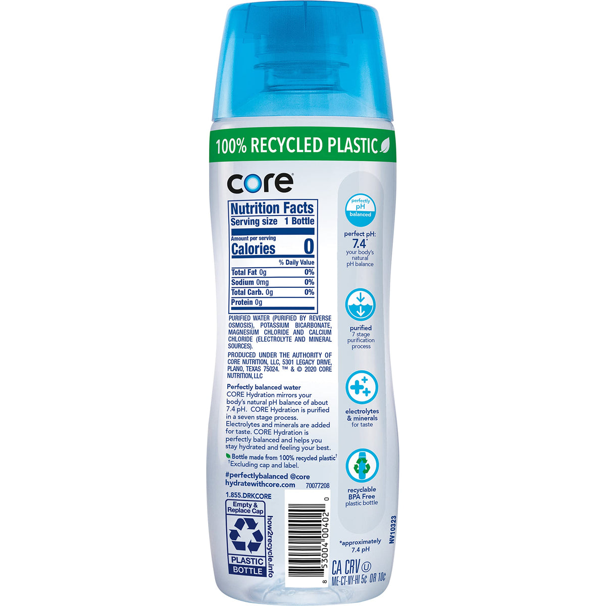 Core Hydration pour cap enables sharing hydration on the go.
