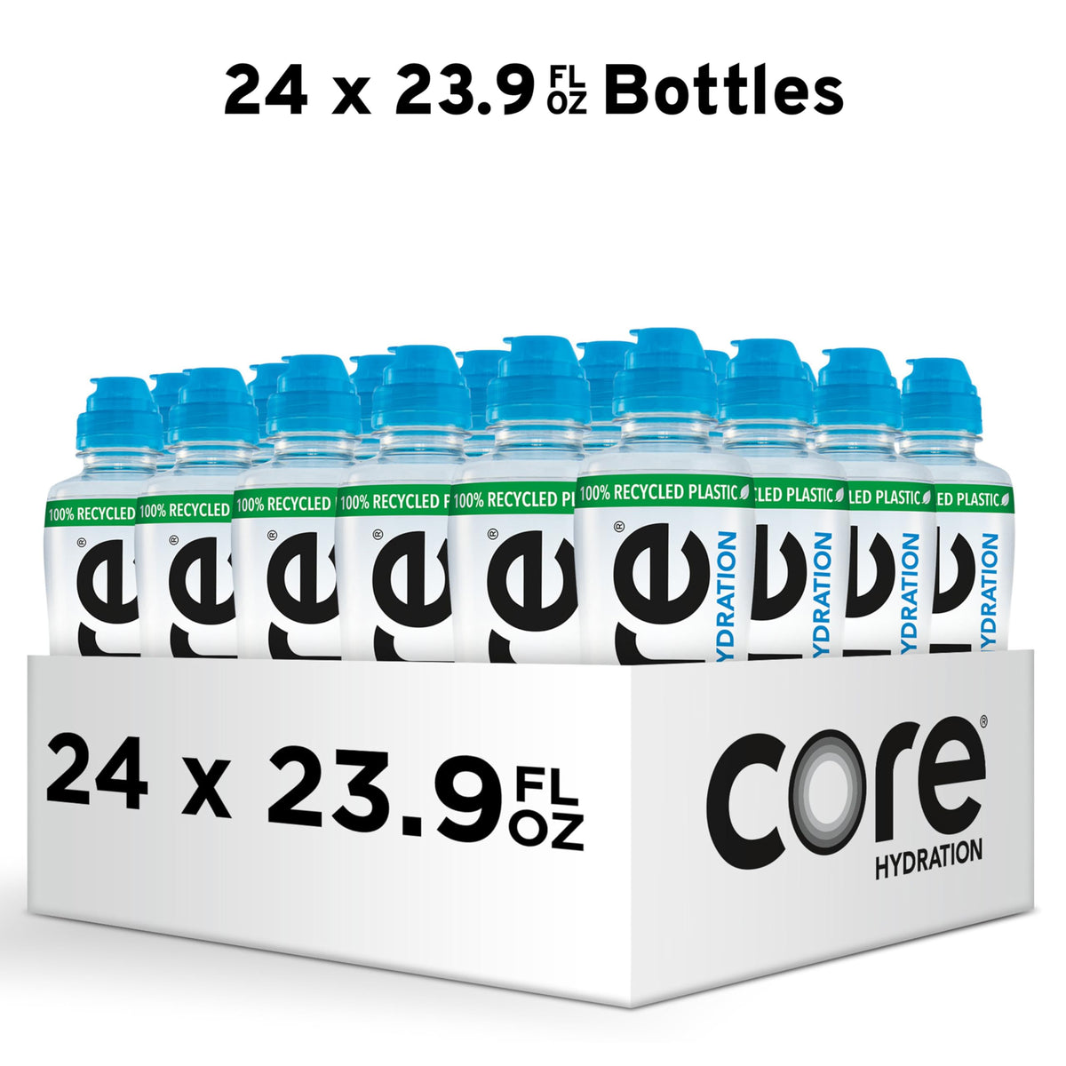 Core Hydration sport cap bottle side view ideal for workouts.