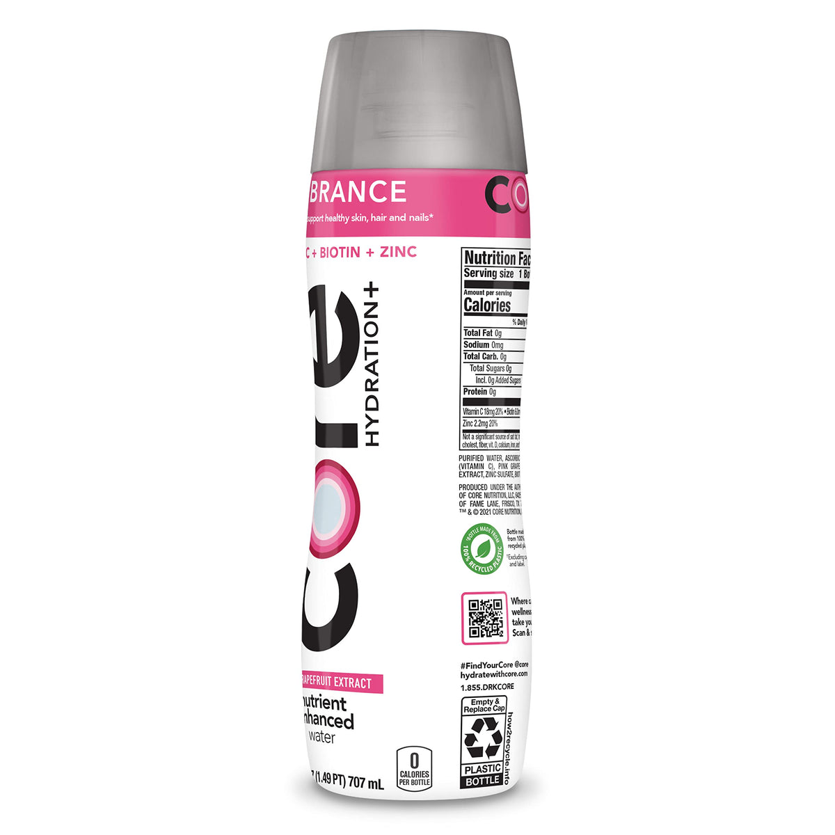 Core Hydration+ Vibrance lifestyle shot with gym bag illustrating active hydration