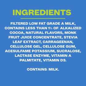 Core Power Chocolate label details gluten-free and low-sodium profile.