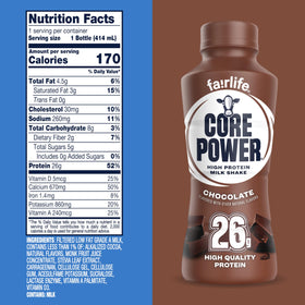Core Power Chocolate ready-to-drink shake supports convenient daily fueling.